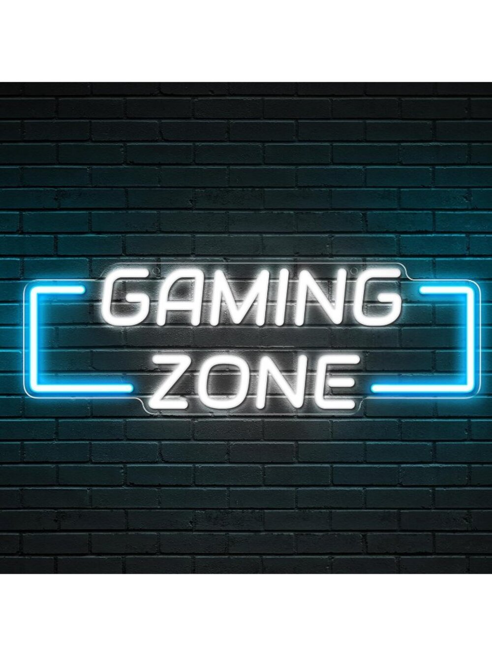 Gaming Zone Neon Sign Blue USB Powered Gaming Zone LED Light Gaming Zone Neon